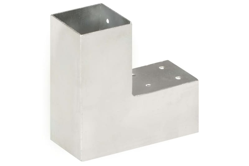 Tolppaliittimet 4 kpl L-muoto galvanoitu metalli 71x71 mm - Talo & remontointi - Näkösuojat & aitaukset - Aita - Aitatolpat