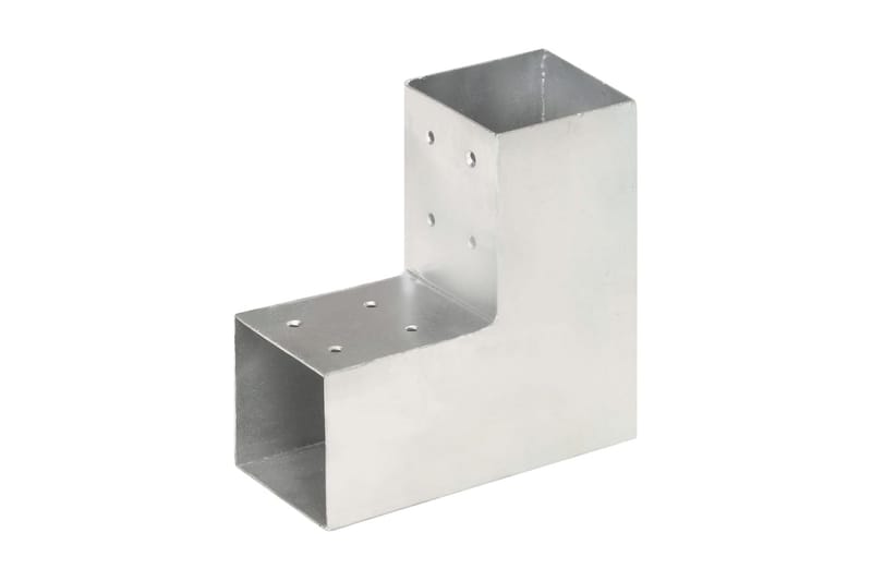 Tolppaliittimet 4 kpl L-muoto galvanoitu metalli 81x81 mm - Talo & remontointi - Näkösuojat & aitaukset - Aita - Aitatolpat