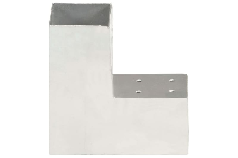 Tolppaliittimet 4 kpl L-muoto galvanoitu metalli 81x81 mm - Talo & remontointi - Näkösuojat & aitaukset - Aita - Aitatolpat