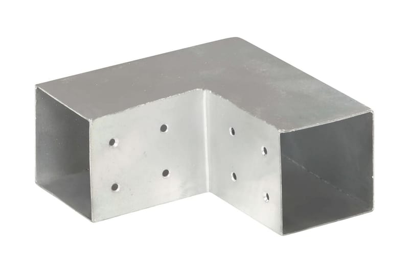 Tolppaliittimet 4 kpl L-muoto galvanoitu metalli 81x81 mm - Talo & remontointi - Näkösuojat & aitaukset - Aita - Aitatolpat