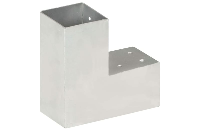 Tolppaliittimet 4 kpl L-muoto galvanoitu metalli 81x81 mm - Talo & remontointi - Näkösuojat & aitaukset - Aita - Aitatolpat