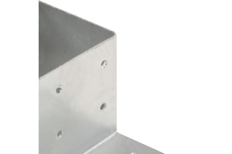 Tolppaliittimet 4 kpl L-muoto galvanoitu metalli 81x81 mm - Talo & remontointi - Näkösuojat & aitaukset - Aita - Aitatolpat