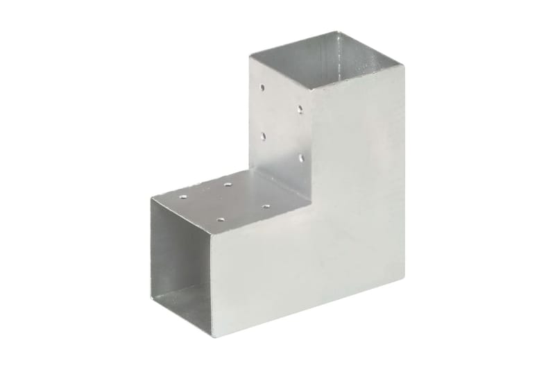 Tolppaliittimet 4 kpl L-muoto galvanoitu metalli 91x91 mm - Talo & remontointi - Näkösuojat & aitaukset - Aita - Aitatolpat
