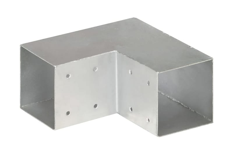 Tolppaliittimet 4 kpl L-muoto galvanoitu metalli 91x91 mm - Talo & remontointi - Näkösuojat & aitaukset - Aita - Aitatolpat
