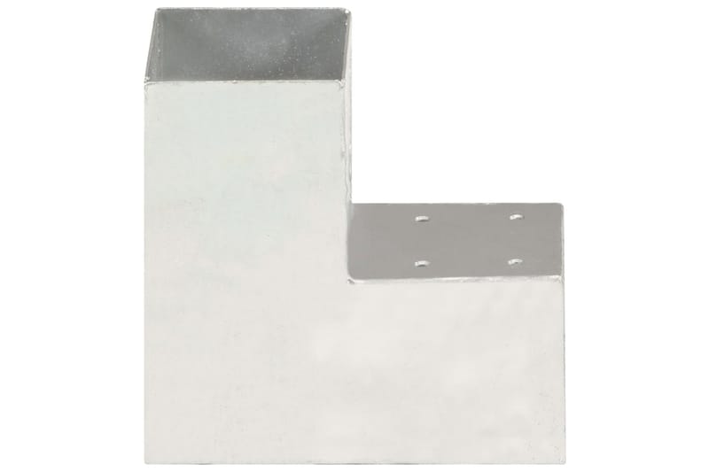 Tolppaliittimet 4 kpl L-muoto galvanoitu metalli 91x91 mm - Talo & remontointi - Näkösuojat & aitaukset - Aita - Aitatolpat
