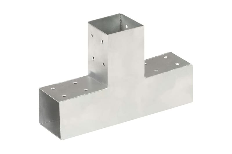 Tolppaliittimet 4 kpl T-muoto galvanoitu metalli 71x71 mm - Talo & remontointi - Näkösuojat & aitaukset - Aita - Aitatolpat