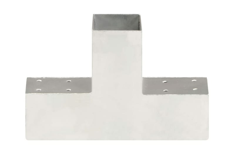 Tolppaliittimet 4 kpl T-muoto galvanoitu metalli 71x71 mm - Talo & remontointi - Näkösuojat & aitaukset - Aita - Aitatolpat