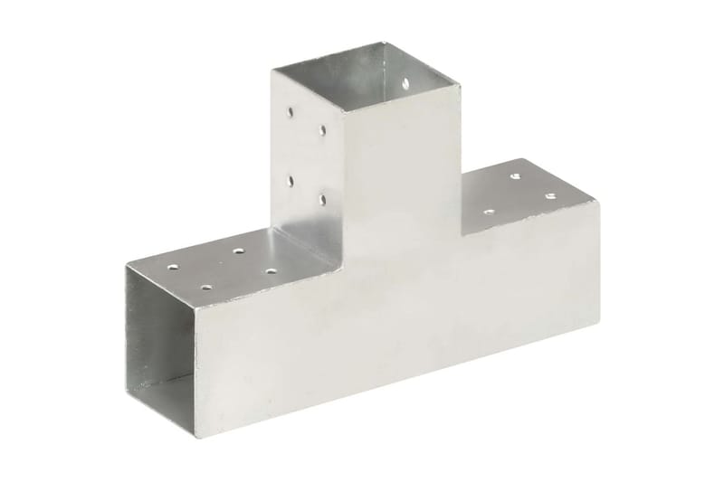 Tolppaliittimet 4 kpl T-muoto galvanoitu metalli 81x81 mm - Talo & remontointi - Näkösuojat & aitaukset - Aita - Aitatolpat