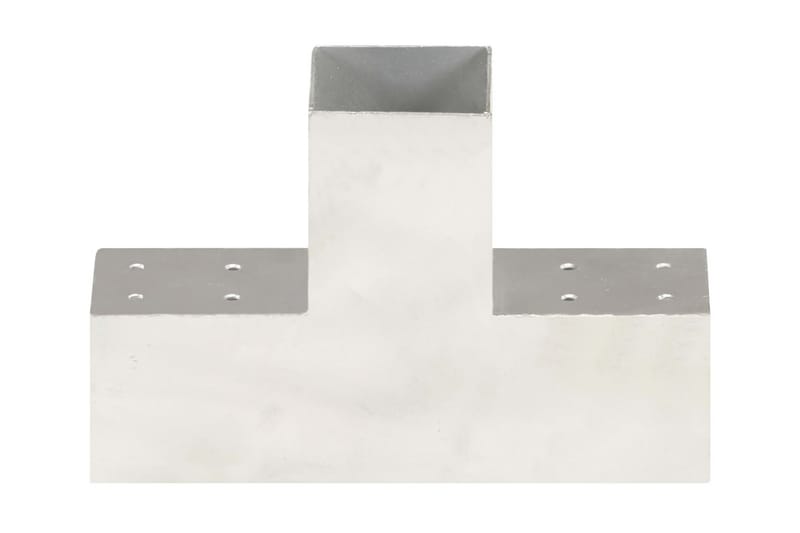 Tolppaliittimet 4 kpl T-muoto galvanoitu metalli 81x81 mm - Talo & remontointi - Näkösuojat & aitaukset - Aita - Aitatolpat
