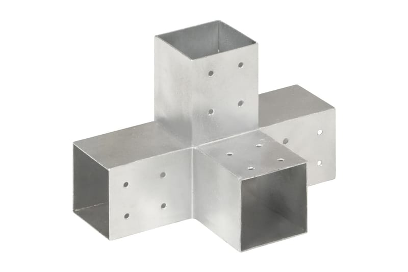 Tolppaliittimet 4 kpl X-muoto galvanoitu metalli 81x81 mm - Talo & remontointi - Näkösuojat & aitaukset - Aita - Aitatolpat