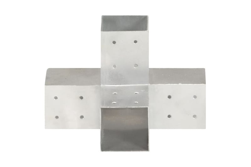 Tolppaliittimet 4 kpl X-muoto galvanoitu metalli 81x81 mm - Talo & remontointi - Näkösuojat & aitaukset - Aita - Aitatolpat