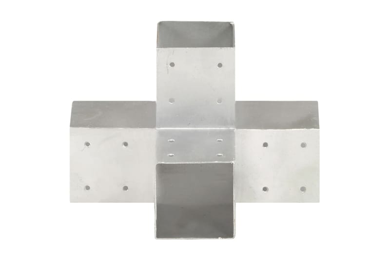 Tolppaliittimet 4 kpl X-muoto galvanoitu metalli 91x91 mm - Talo & remontointi - Näkösuojat & aitaukset - Aita - Aitatolpat