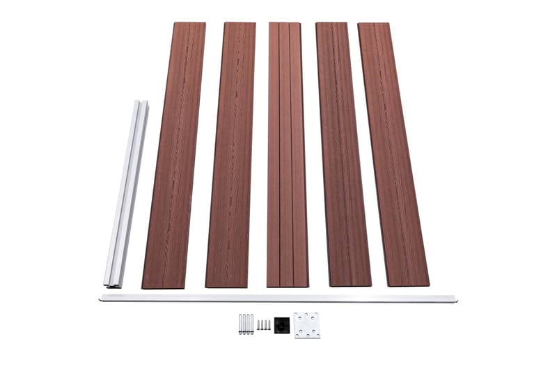 Puutarha-aita WPC 180x105 cm ruskea - Ruskea - Talo & remontointi - Näkösuojat & aitaukset - Aita - Muoviaita