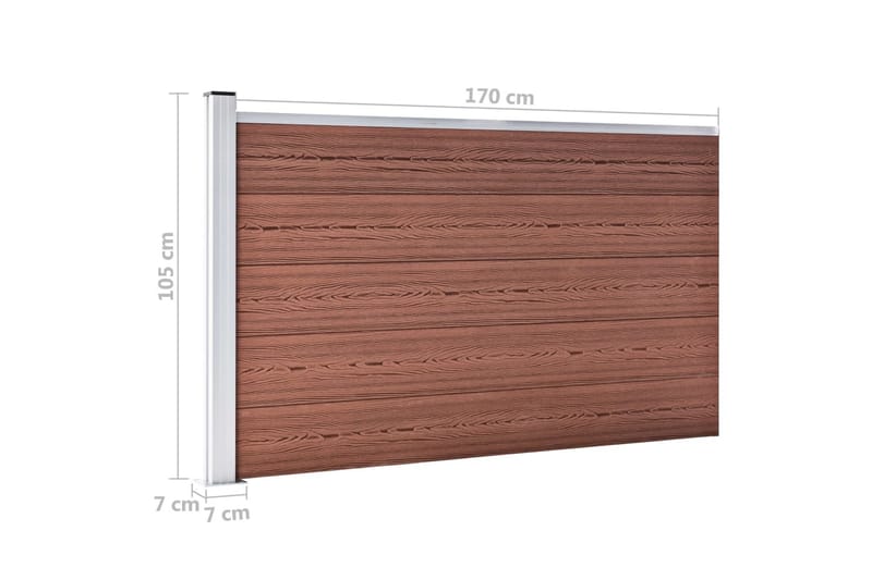 Puutarha-aita WPC 180x105 cm ruskea - Ruskea - Talo & remontointi - Näkösuojat & aitaukset - Aita - Muoviaita