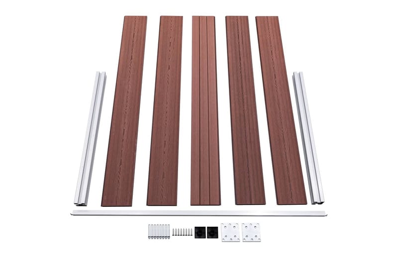 Puutarha-aita WPC 180x105 cm ruskea - Ruskea - Talo & remontointi - Näkösuojat & aitaukset - Aita - Muoviaita