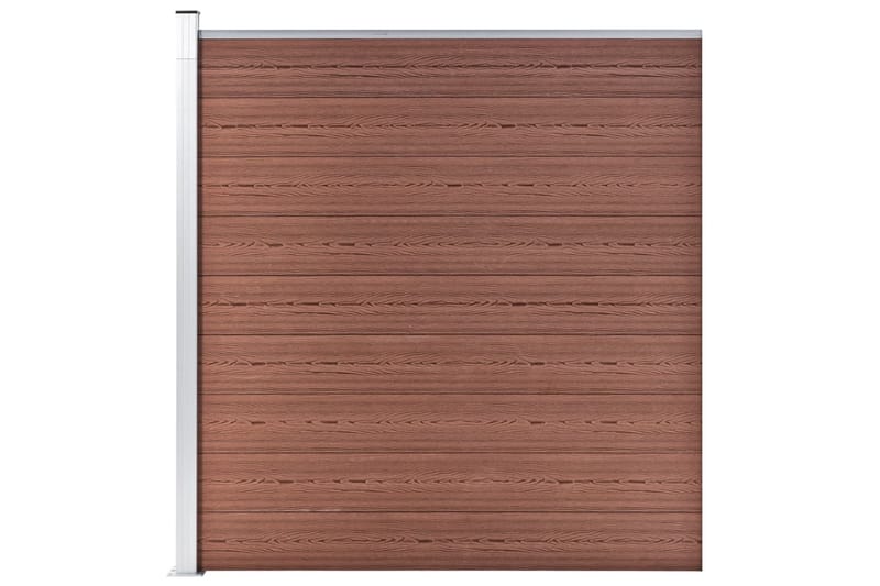 Puutarha-aita WPC 180x186 cm ruskea - Ruskea - Talo & remontointi - Näkösuojat & aitaukset - Aita - Muoviaita