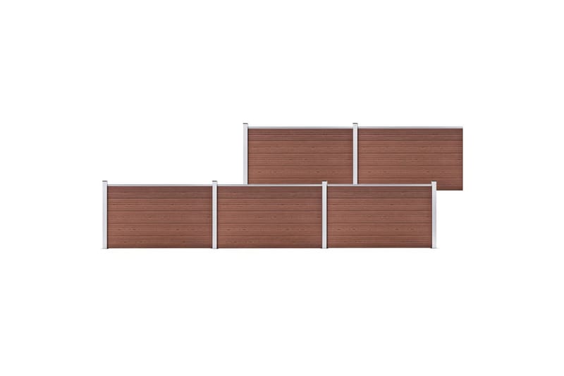 Puutarha-aita WPC 872x106 cm ruskea - Ruskea - Talo & remontointi - Näkösuojat & aitaukset - Aita - Muoviaita