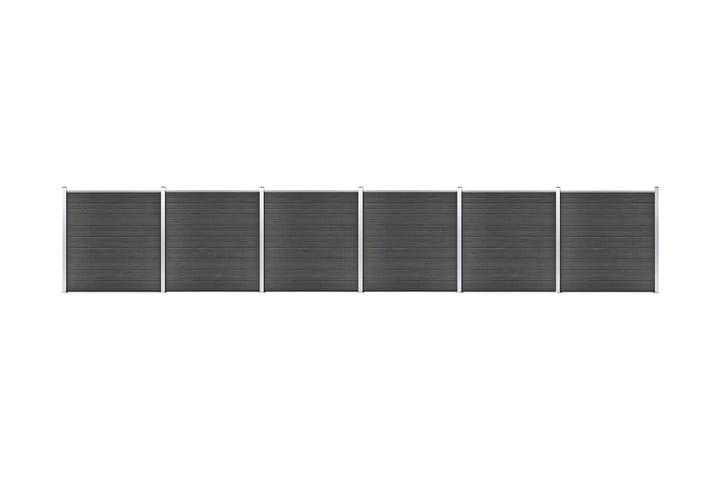 Aitapaneelisarja WPC 1045x186 cm musta - Musta - Muut aitatuotteet