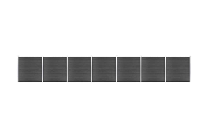 Aitapaneelisarja WPC 1218x186 cm musta - Musta - Muut aitatuotteet