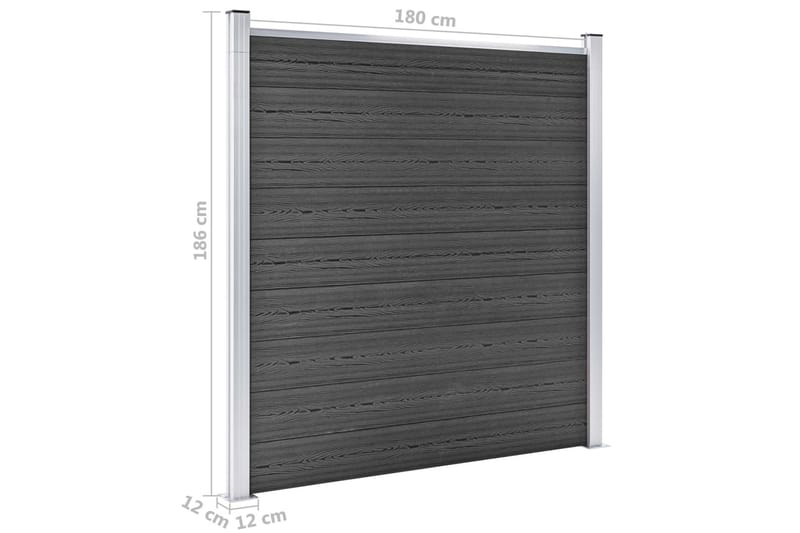Aitapaneelisarja WPC 1391x186 cm musta - Musta - Talo & remontointi - Näkösuojat & aitaukset - Aita - Muut aitatuotteet