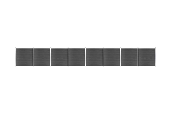 Aitapaneelisarja WPC 1391x186 cm musta - Musta - Muut aitatuotteet
