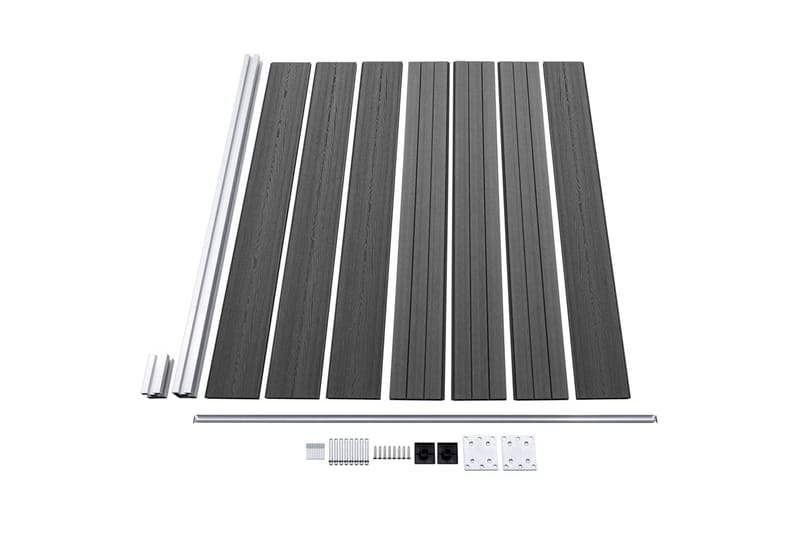 Aitapaneelisarja WPC 526x146 cm musta - Musta - Talo & remontointi - Näkösuojat & aitaukset - Aita - Muut aitatuotteet