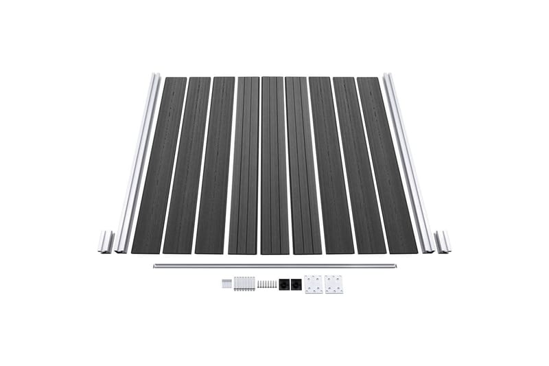 Aitapaneelisarja WPC 526x186 cm musta - Musta - Talo & remontointi - Näkösuojat & aitaukset - Aita - Muut aitatuotteet