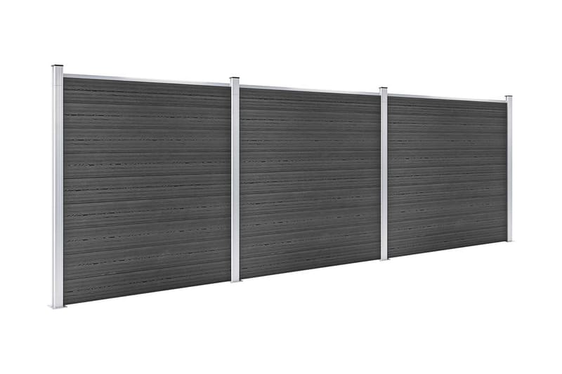 Aitapaneelisarja WPC 526x186 cm musta - Musta - Talo & remontointi - Näkösuojat & aitaukset - Aita - Muut aitatuotteet