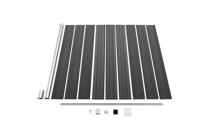 Aitapaneelisarja WPC 526x186 cm musta - Musta - Talo & remontointi - Näkösuojat & aitaukset - Aita - Muut aitatuotteet