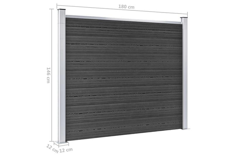 Aitapaneelisarja WPC 699x146 cm harmaa - Harmaa - Talo & remontointi - Näkösuojat & aitaukset - Aita - Muut aitatuotteet