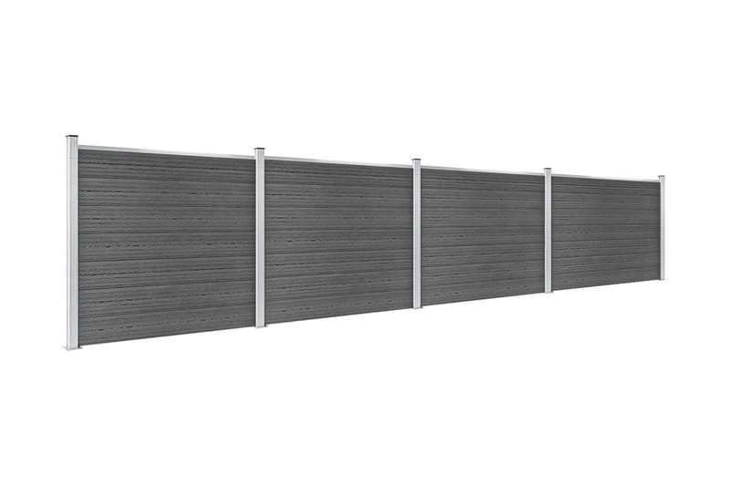 Aitapaneelisarja WPC 699x146 cm musta - Musta - Talo & remontointi - Näkösuojat & aitaukset - Aita - Muut aitatuotteet