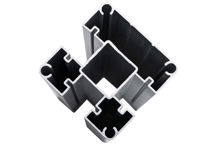 Aitapaneelisarja WPC  792 x(105-186) cm musta - Musta - Muut aitatuotteet