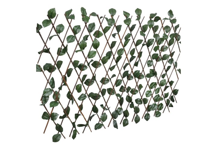 Pajusäleikköaidat 5 kpl keinotekoisilla lehdillä 180x30 cm - Puuaita