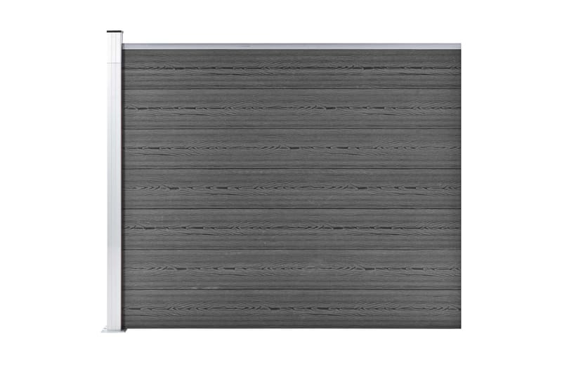 Aitapaneeli WPC 175x146 cm musta - Musta - Talo & remontointi - Näkösuojat & aitaukset - Aita - Puuaita