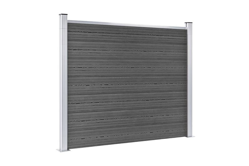 Aitapaneeli WPC 180x146 cm musta - Musta - Talo & remontointi - Näkösuojat & aitaukset - Aita - Puuaita