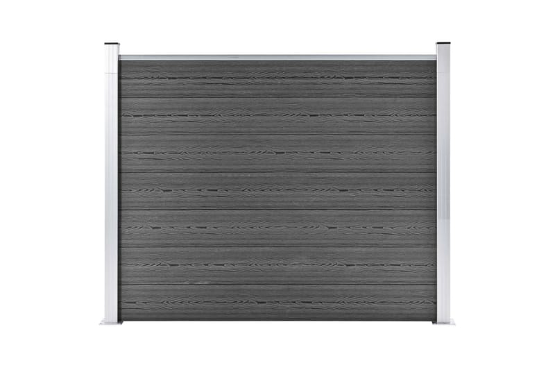 Aitapaneeli WPC 180x146 cm musta - Musta - Talo & remontointi - Näkösuojat & aitaukset - Aita - Puuaita