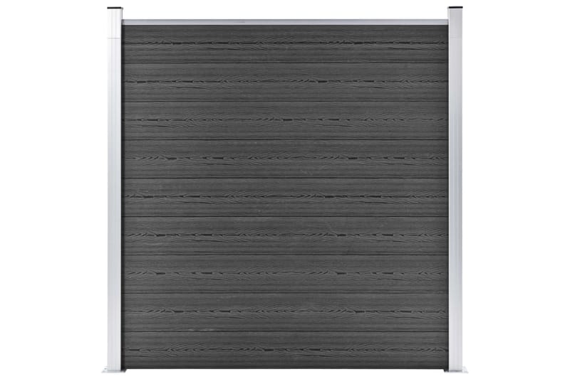 Aitapaneeli WPC 180x186 cm musta - Musta - Talo & remontointi - Näkösuojat & aitaukset - Aita - Puuaita