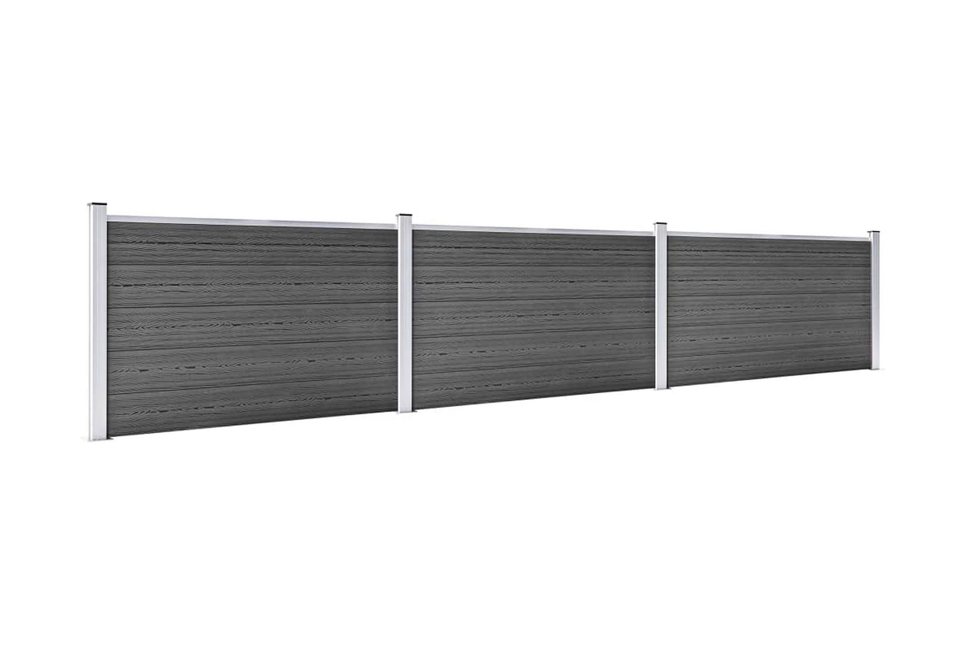 Aitapaneelisarja WPC 526x105 cm musta - Talo & remontointi - Näkösuojat & aitaukset - Aita - Puuaita