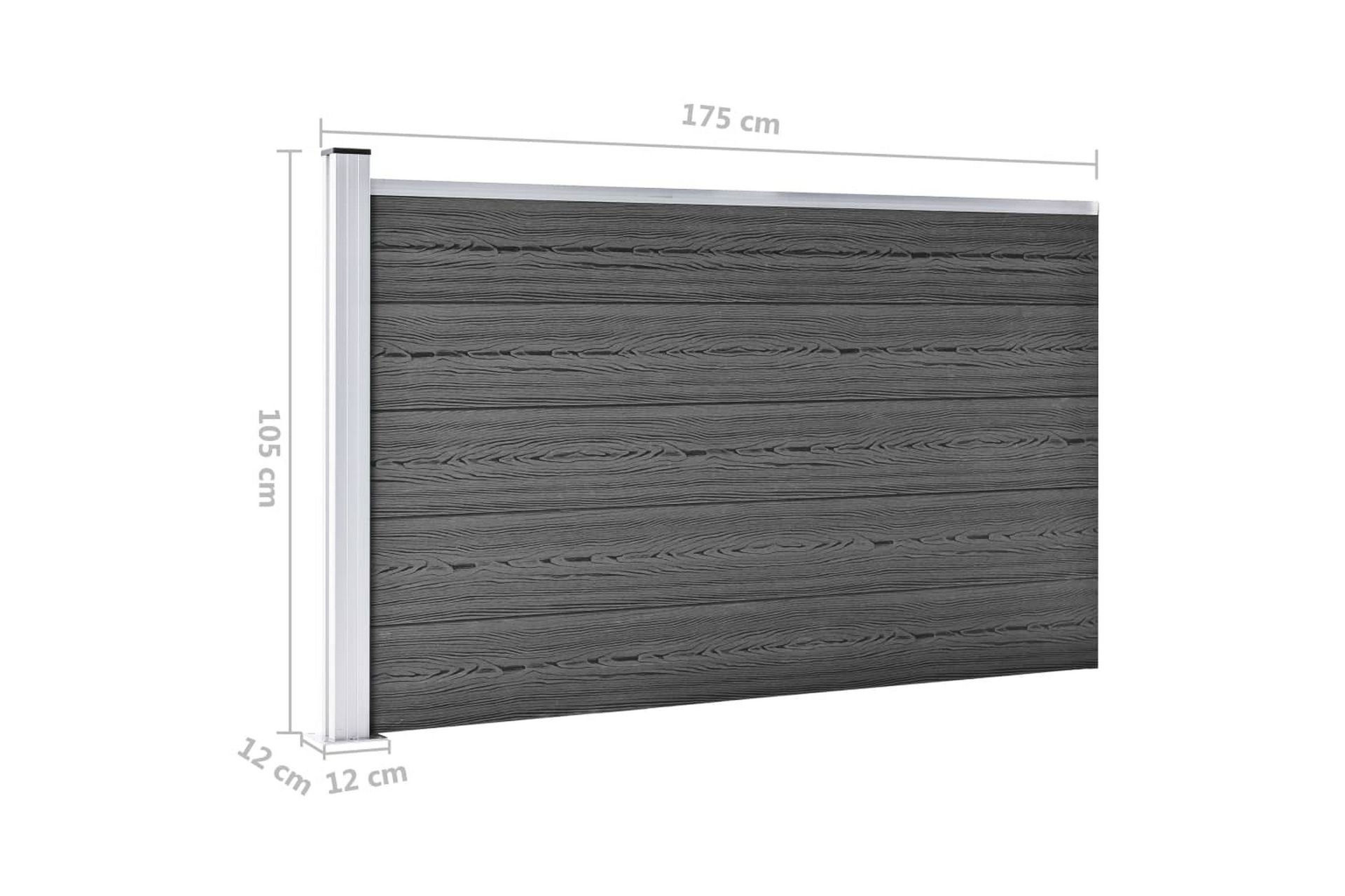 Aitapaneelisarja WPC 526x105 cm musta - Talo & remontointi - Näkösuojat & aitaukset - Aita - Puuaita