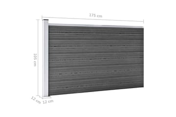 Aitapaneelisarja WPC 526x105 cm musta - Talo & remontointi - Näkösuojat & aitaukset - Aita - Puuaita