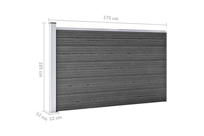 Aitapaneelisarja WPC 526x105 cm musta - Talo & remontointi - Näkösuojat & aitaukset - Aita - Puuaita