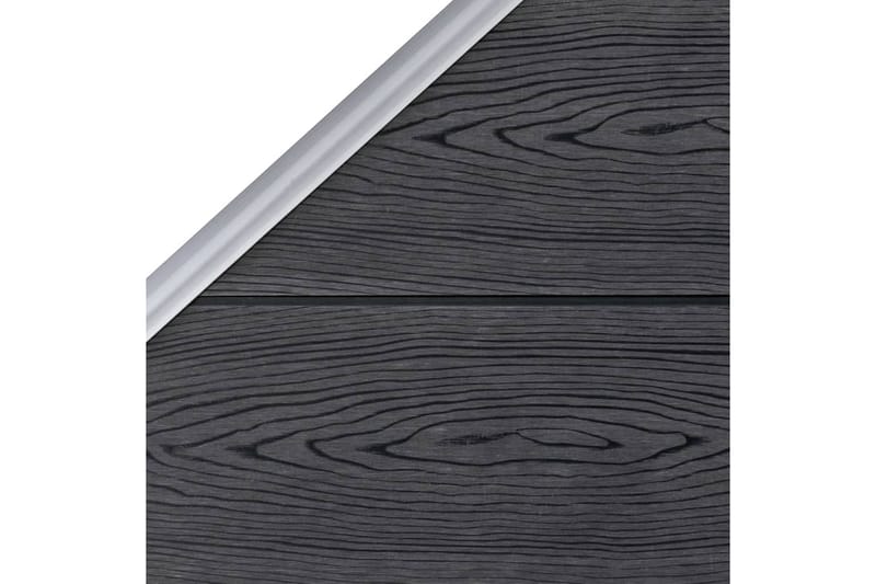 Aitasarja 3 paneelia + 1 vinopaneeli WPC 619x186 cm harmaa - Talo & remontointi - Näkösuojat & aitaukset - Aita - Puuaita