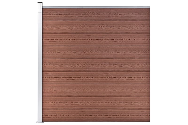 Aitasarja 9 neliöpaneelia + 1 vinopaneeli WPC 1657x186cm - Talo & remontointi - Näkösuojat & aitaukset - Aita - Puuaita
