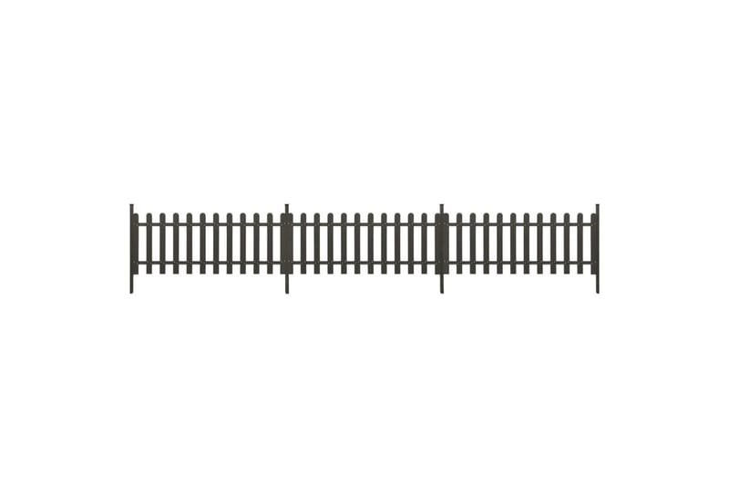 Puuaita tolpilla 3 kpl WPC 614x80 cm - Harmaa - Talo & remontointi - Näkösuojat & aitaukset - Aita - Puuaita