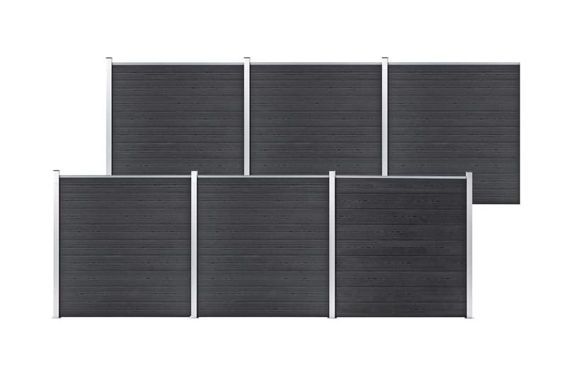 Puutarha-aita WPC 1045x186 cm harmaa - Harmaa - Talo & remontointi - Näkösuojat & aitaukset - Aita - Puuaita
