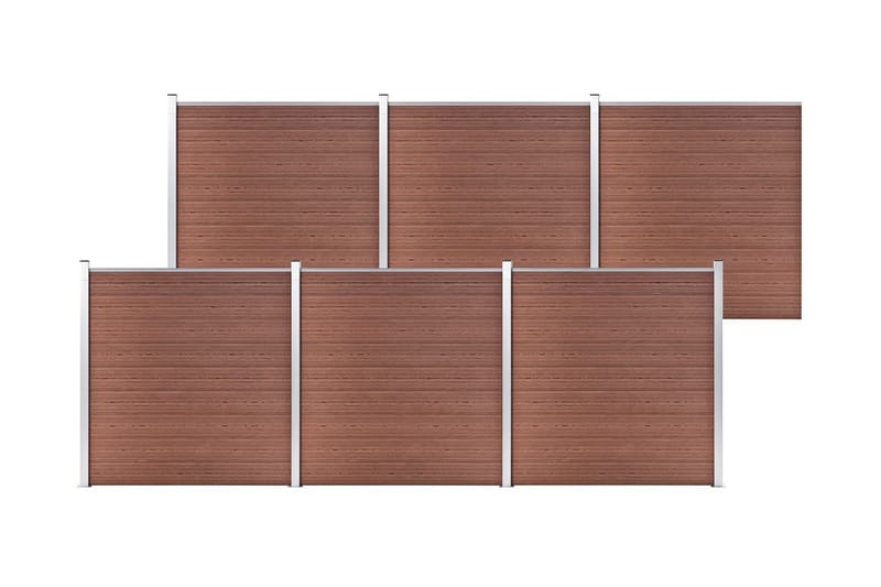 Puutarha-aita WPC 1045x186 cm ruskea - Ruskea - Talo & remontointi - Näkösuojat & aitaukset - Aita - Puuaita
