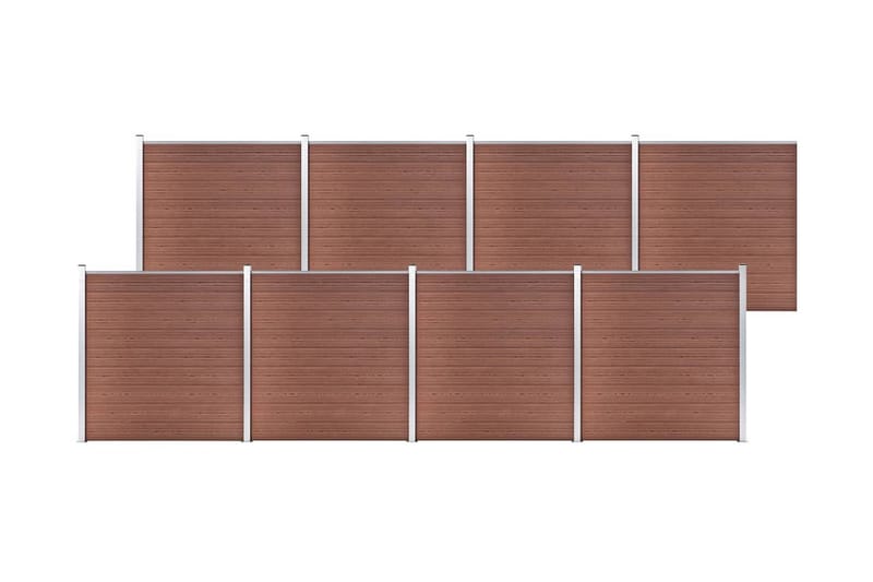 Puutarha-aita WPC 1391x186 cm ruskea - Ruskea - Talo & remontointi - Näkösuojat & aitaukset - Aita - Puuaita