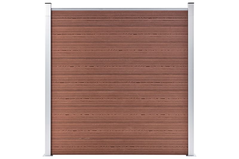 Puutarha-aita WPC 1737x186 cm ruskea - Ruskea - Talo & remontointi - Näkösuojat & aitaukset - Aita - Puuaita