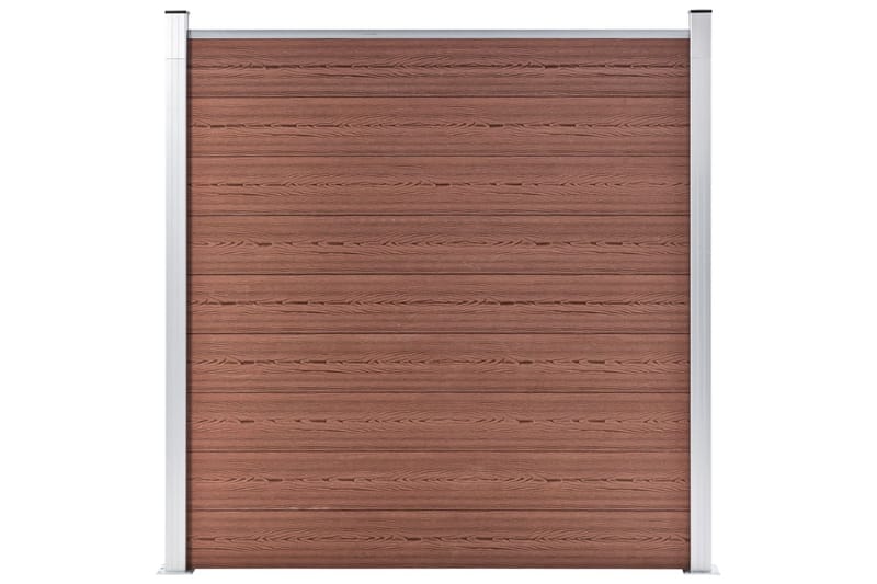 Puutarha-aita WPC 180x186 cm ruskea - Ruskea - Talo & remontointi - Näkösuojat & aitaukset - Aita - Puuaita