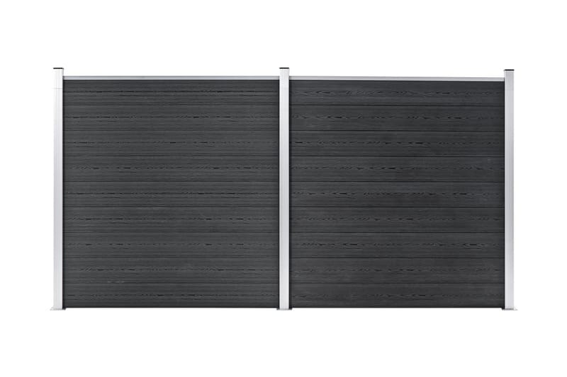 Puutarha-aita WPC 353x186 cm harmaa - Harmaa - Talo & remontointi - Näkösuojat & aitaukset - Aita - Puuaita